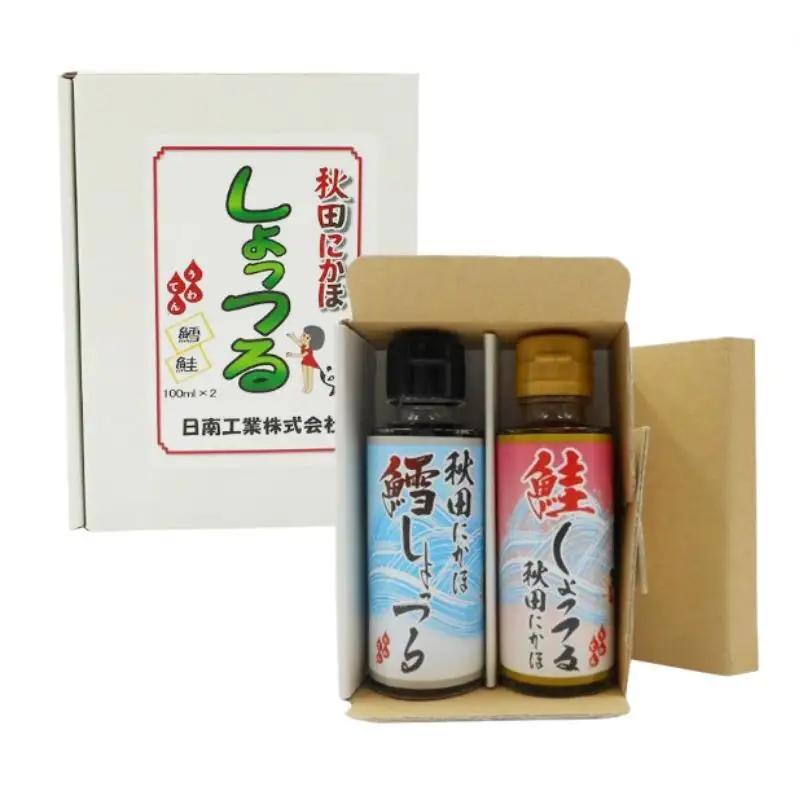  調味料 しょっつる キッコーナン 「秋田にかほ鱈しょっつる」「鮭しょっつる秋田にかほ」（100ml×2本） セット 【鱈 タラ 鮭 サケ 魚醤 万能調味料  秋田県 にかほ 】