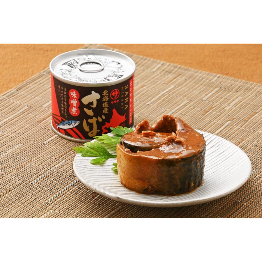 ＜笹谷商店＞北海道産さば味噌煮缶24缶セット
