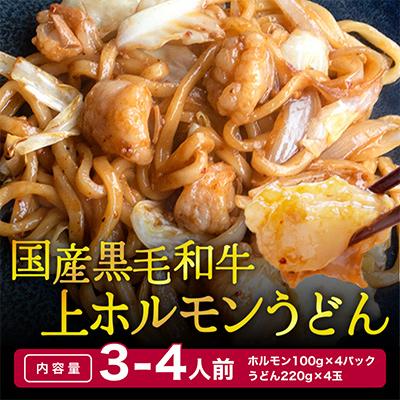 ふるさと納税 舞鶴市 旨辛! 国産上ホルモンうどんセット  3〜4人前