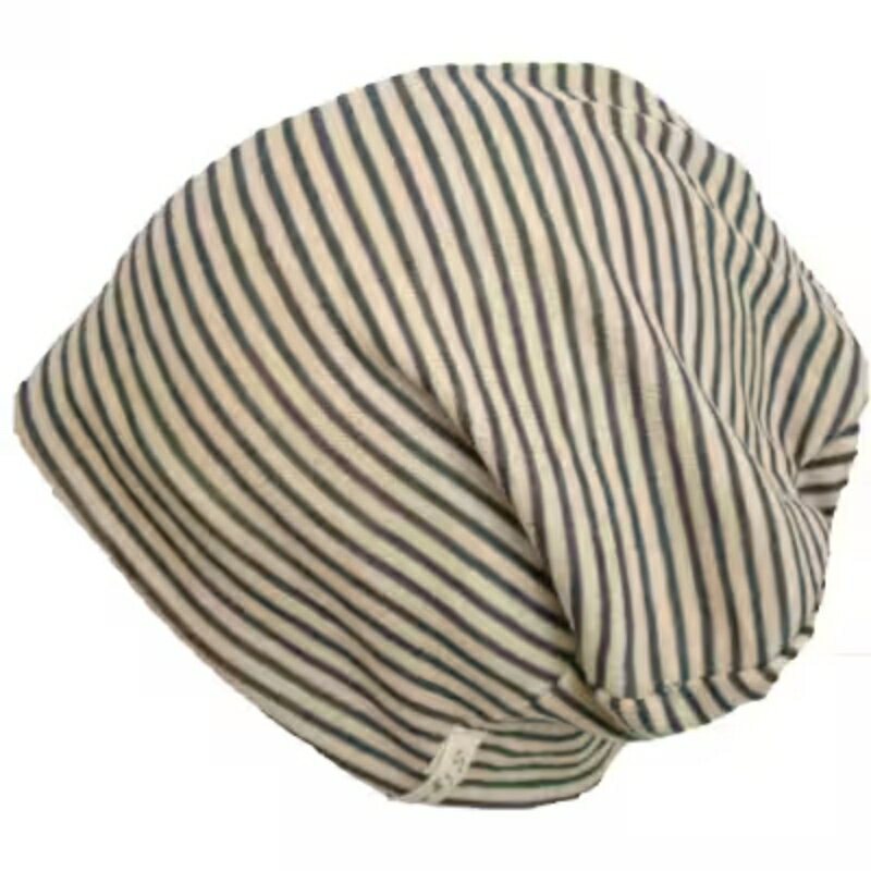 【ふるさと納税】【ブラックボーダー】室内用帽子 オーガニックコットン ボーダーシャロット