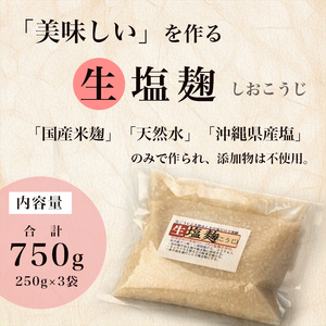 塩麹 250g×3袋 750g 塩こうじ 塩糀 こうじ 糀 麹 万能調味料