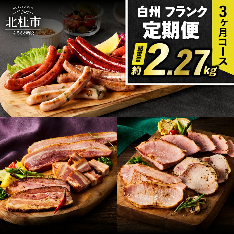 【ふるさと納税】 定期便 ウインナー ソーセージ ハム ベーコン 詰合せ セット バーベキュー キャンプ パーティー 手作り フランク 食べ比べ オールポーク チョリソー ジャーマン ベーコンステーキ ボンレスハム 豚肉100％ 天然腸 山梨県 白州 北杜市 送料無料