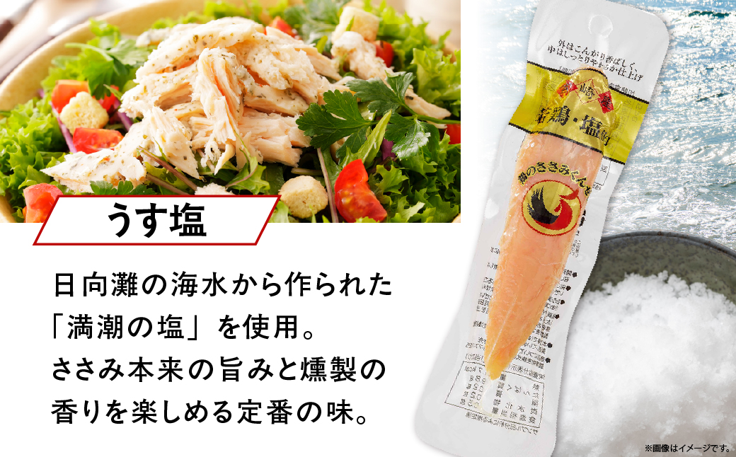 鶏のささみくんせい ＜うす塩 60本＞ おつまみ スモーク チキン 燻製【雲海物産】_A0114-125