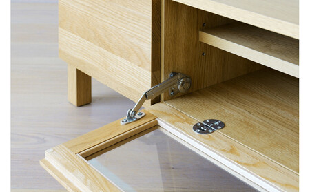 【開梱設置】高野木工 LECCE レッチェ 142TVボード オーク (透明ガラス) 【10年保証】