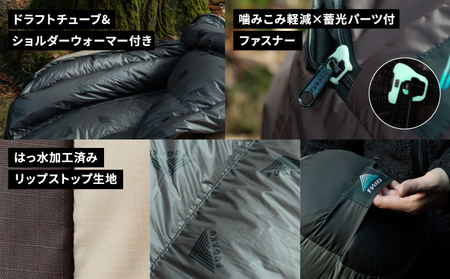 【FUGAKU】MUMMY SLEEPING BAG 450g マミー型寝袋 ダウンシュラフ ベージュ※着日指定不可 DSI062