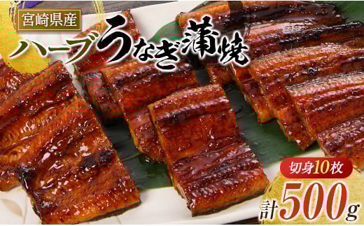 ◆宮崎県産ハーブうなぎ蒲焼 切身10枚(計500g)