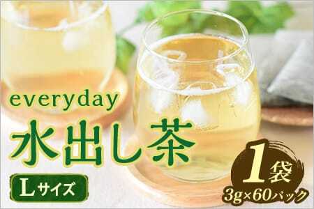 everday 水出し茶 1袋（Lサイズ） 有機緑茶 お茶 茶葉 tea 緑茶 製茶 水出し アイス ティーバッグ マグボトル お手軽 小分け 飲料類 水分補給 国産 宮崎県産 九州産 スポーツ アウトドア お中元 敬老の日