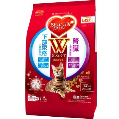 ふるさと納税 袋井市 ビューティープロ キャット Wケア 下部尿路・腎臓の健康 1.2kg×8袋