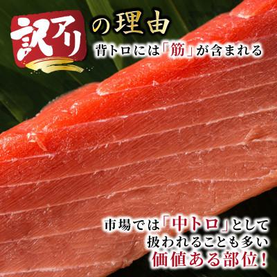 ふるさと納税 釧路町 北海道産 天然 本マグロ 背トロ 冷凍 200g × 4柵 (訳あり 筋あり) 国産の本鮪を食卓へ |  | 02
