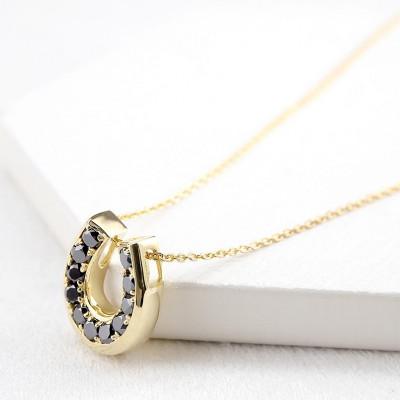 ふるさと納税 昭和町 18金 ネックレス 馬蹄 ブラックダイヤモンド 1.0ct ホースシュー 230227102bkym |  | 03