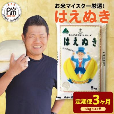 ふるさと納税 米沢市 【先行予約】3ヶ月定期便　令和8年産 はえぬき 5kg × 3回 計15kg