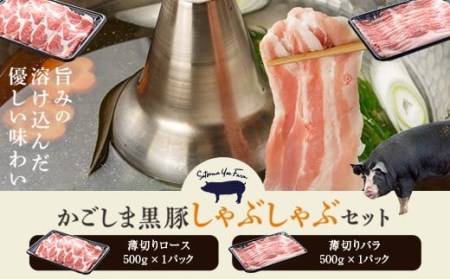 BS-003 かごしま黒豚しゃぶしゃぶ 1kgセット(ロース肉500g･バラ肉500g) 薩摩八重ファーム 工房みかく亭