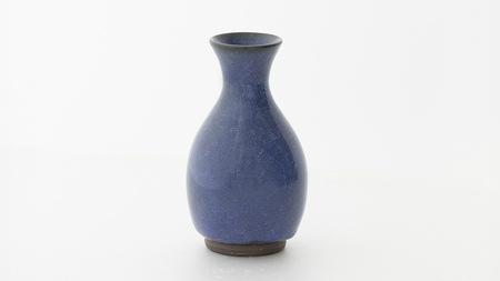 【氷裂貫入瑠璃青瓷】花器 （小野寺裕司 作） 径5.3cm×高さ16.2cm