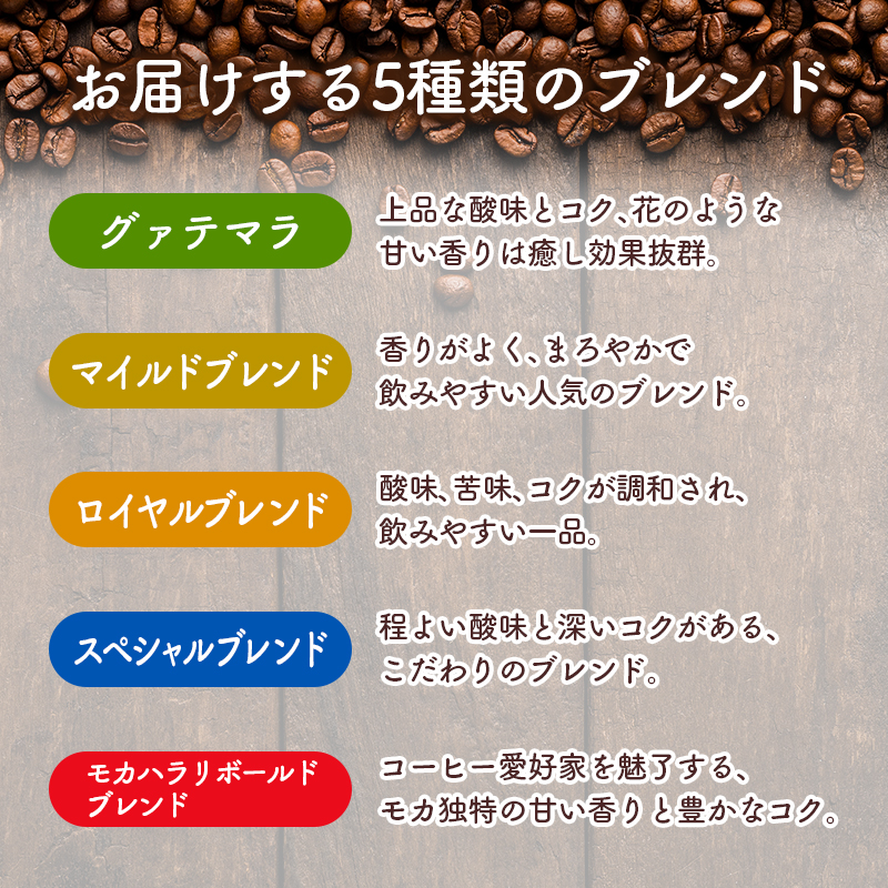 本格珈琲店のオリジナル ドリップ コーヒー 『HIRO』5種 飲み比べ セット 各10袋 8g×50個【C432】_イメージ3