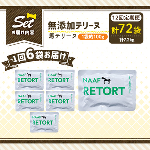 a1087-I 【12回定期便】＜保存料・着色料 不使用＞愛犬用無添加テリーヌ レトルトパック 馬テリーヌ6袋×12回(1袋約100g・合計約7.2kg)【Nフードサービス】姶良市 馬 テリーヌ 犬 