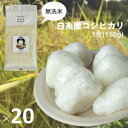 【ふるさと納税】【無洗米】 白糸産コシヒカリ 1合(150g)×20個　お米 白糸コシヒカリ 計量済み 小分け 送料無料 静岡県 富士宮市