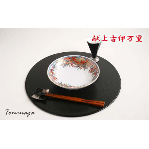 献上古伊万里皿と十角杯・市松箸置のペアセット 有田焼 富永陶磁器 A70-123_イメージ2