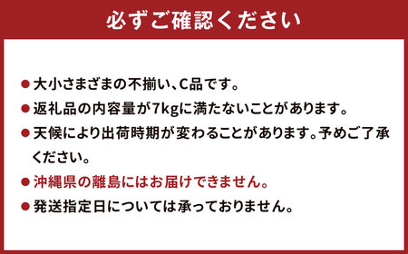 農家の休憩デコ 訳あり（C品 7kg）【2024年2月下旬～2024年6月上旬発送】