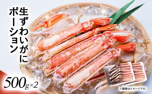 湧水加工 生ずわいがに ポーション（500g×2）【 ふるさと納税 人気 おすすめ ランキング カニ 蟹 かに ズワイガニ ずわいがに 海鮮 剥き身 むき身 ポーション 鍋 カニ鍋 しゃぶしゃぶ グルメ ギフト 贈答 おつまみ 北海道 鹿追町 送料無料 】 SKAG002