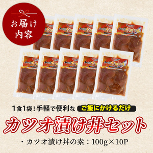 カツオ漬け丼100g×10袋 山川町漁協 010-1858 カツオ カツオ カツオ カツオ カツオ