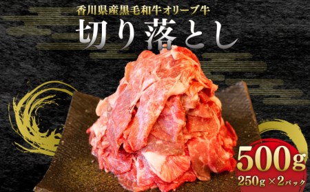 A5ランクオリーブ牛　切り落とし500ｇ 真空小分け（250ｇ×2ｐ）黒毛和牛 国産 和牛 ブランド 和牛 オリーブ牛 牛肉 切り落とし肉 和牛 個包装