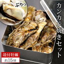 【ふるさと納税】牡蠣 宮城県産 漁師の 牡蠣カンカン焼きセット（牡蠣約15個）生牡蠣 殻付き牡蠣 蒸し牡蠣 焼き牡蠣 牡蠣小屋 三陸 かき 殻付き カンカン焼き カンカン 宮城県 石巻市 かき カキ 海鮮 海産物 魚介類 魚貝類