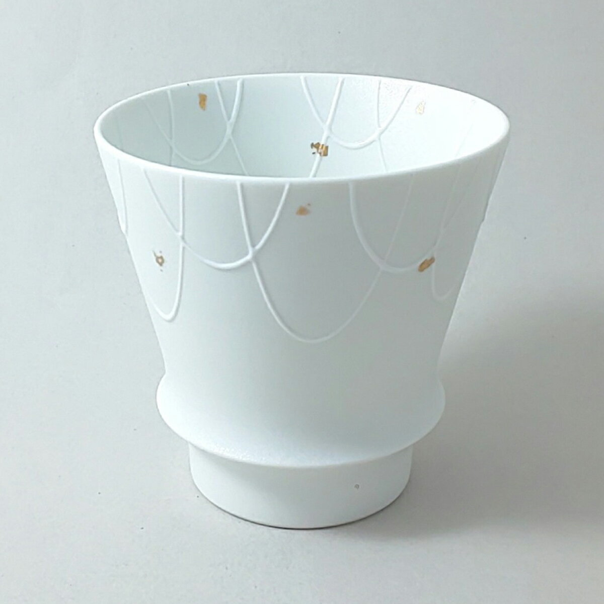 【ふるさと納税】有田焼 匠の蔵 結 至高の焼酎グラス【ヤマト陶磁器】食器 器 うつわ 磁器 陶磁器 酒器 焼酎グラス グラス コップ カップ タンブラー シンプル 白 ホワイト 金彩 A15-374