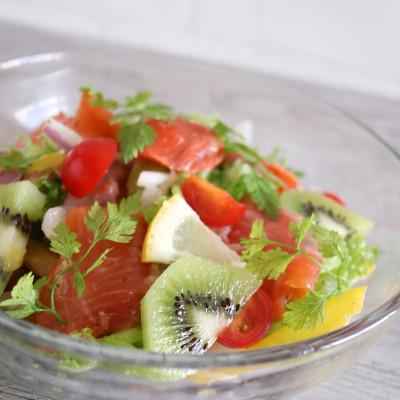 ふるさと納税 寝屋川市 【3ヵ月毎定期便】スモークサーモン サラダ用(6パック入り)全4回 |  | 02