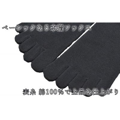 ふるさと納税 広陵町 5本指ソックス　紳士用4足セット　チャコールグレー&ブラック　各2足 |  | 01
