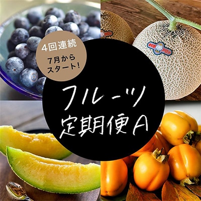 【発送月固定定期便】フルーツ定期便A 旬の美味しい果物を毎月1種全4回【配送不可地域：離島】