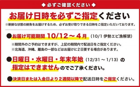 活伊勢エビ 約1.5kgセット （２〜５尾）《10月12日～4月期間限定出荷：先行予約も可（到着日時指定必須商品）》　HA-63