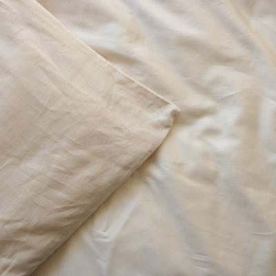 ふるさと納税 都留市 コットンサテン+和晒一重ガーゼ両面掛けふとんカバー　シングルサイズ　ベージュ×ベージュ