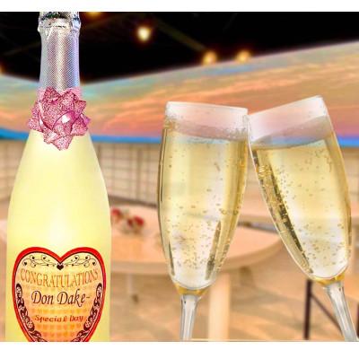 ふるさと納税 別府市 光るスパークリングワインDonDake〜1本&光るグラスBacada!ぺアのセット |  | 03