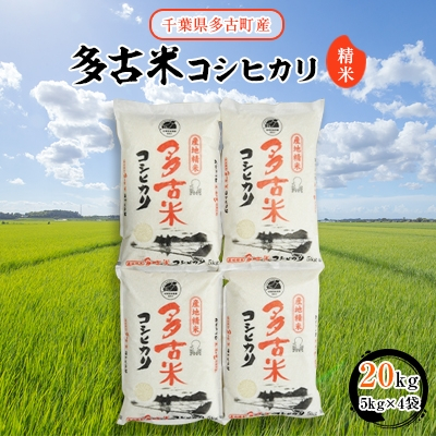 
            ＜令和7年産＞多古米コシヒカリ　精米20kg(5kg×4袋)【1030394】
          