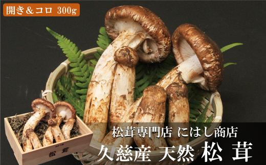 【季節限定】久慈産天然松茸「開き＆つぼみ（コロ）」300ｇ