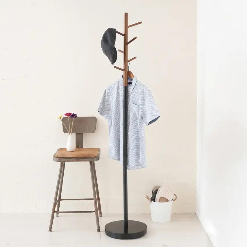 コートスタンド 幅33cm 高さ176cm インテリア ブラック