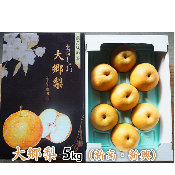 大郷梨 5kg（新高・新興） 梨 新高梨 新興梨 詰め合わせ セット 和梨 なし ナシ 新高 新興 フルーツ 果物 デザート おやつ ギフト 贈答 プレゼント 国産 新潟 
