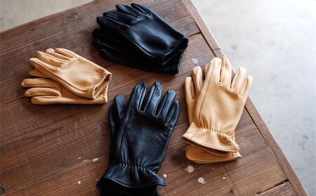 LAMP GROVES -UTILITY GLOVE STANDARD-(カラー：ブラック／サイズ：L)【革手袋 レザー グローブ 鹿革 メンズ レディース Lamp gloves ランプグローブス 