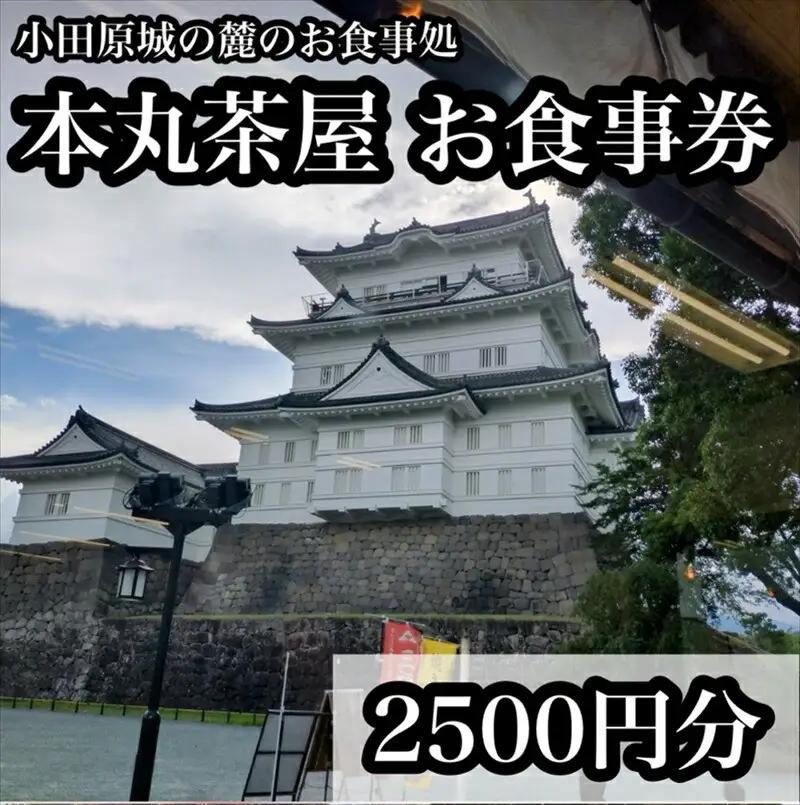 小田原城の麓のご飯屋さん　本丸茶屋御食事券 2500円分【 お食事券 神奈川県 小田原市 食事券】