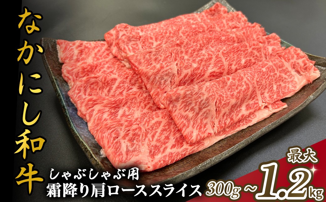 
            宮崎県西ノ原牧場・なかにし和牛霜降りしゃぶしゃぶロース 300g～1.2kg（国産 牛肉 肉 宮崎牛 黒毛和牛 お肉 しゃぶしゃぶ なかにし和牛 焼肉 人気 ロース 霜降り)
          
