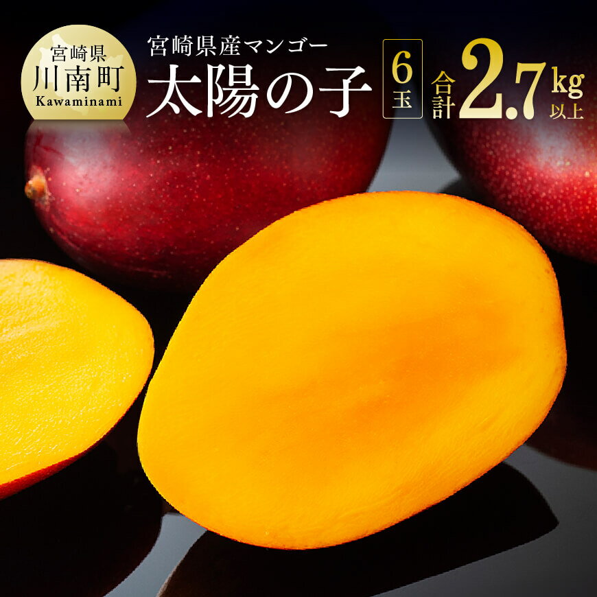 【ふるさと納税】【令和7年発送】宮崎マンゴー 太陽の子6玉（2.7kg以上） - 果物 フルーツ マンゴー 宮崎県産 みやざきマンゴー D06703