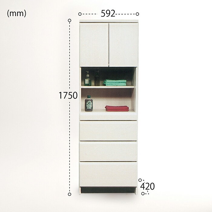 【ふるさと納税】60幅サニタリー隙間収納（白）【諸富家具】：C150-043