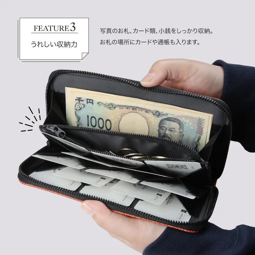FUKUNARY 長財布 ブラウン ミカサ MIKASA バスケットボール ラウンドファスナー ファスナー ブランド メンズ レディース おしゃれ 大容量 小銭入れ 千菱 せんりょう 日本製 広島市 