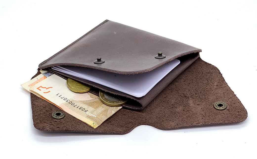 渋沢栄一翁 コンパクト財布 ダークブラウン