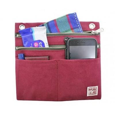 ふるさと納税 加東市 帆布工房　多機能ショルダーバッグ(ダークレッド)　約21×22cm |  | 01