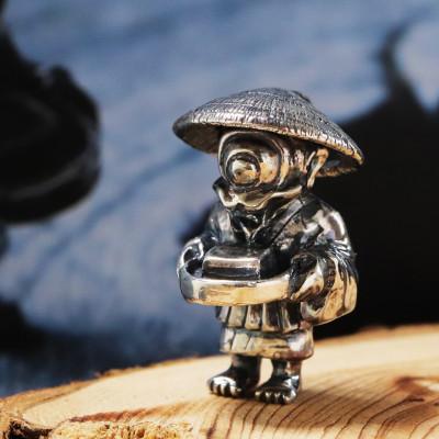 ふるさと納税 山梨県 【和の彩 wanoiro】銀製『一つ目小僧』妖怪もののけ根付ジュエリー 659-859