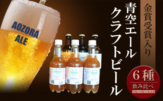 
青空エールこだわりのクラフトビール飲み比べ詰め合わせセット〈フルーツビール入り〉6種6本（330ml 瓶×3本、500mlペットボトル×3本）_M170-003_12
