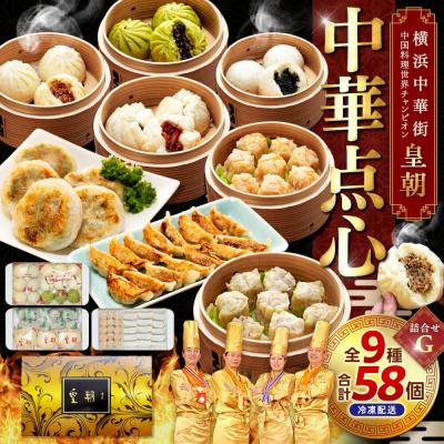ふるさと納税 横浜市 中華点心詰合せG(9種 計58個)＜横浜中華街 皇朝＞