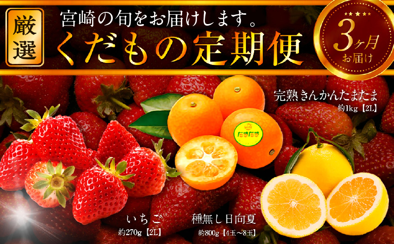 《2026年発送先行予約》【数量・期間限定】青果店厳選！「3ヶ月お届け！くだもの定期便Vol.1」 青果物 果物 フルーツ