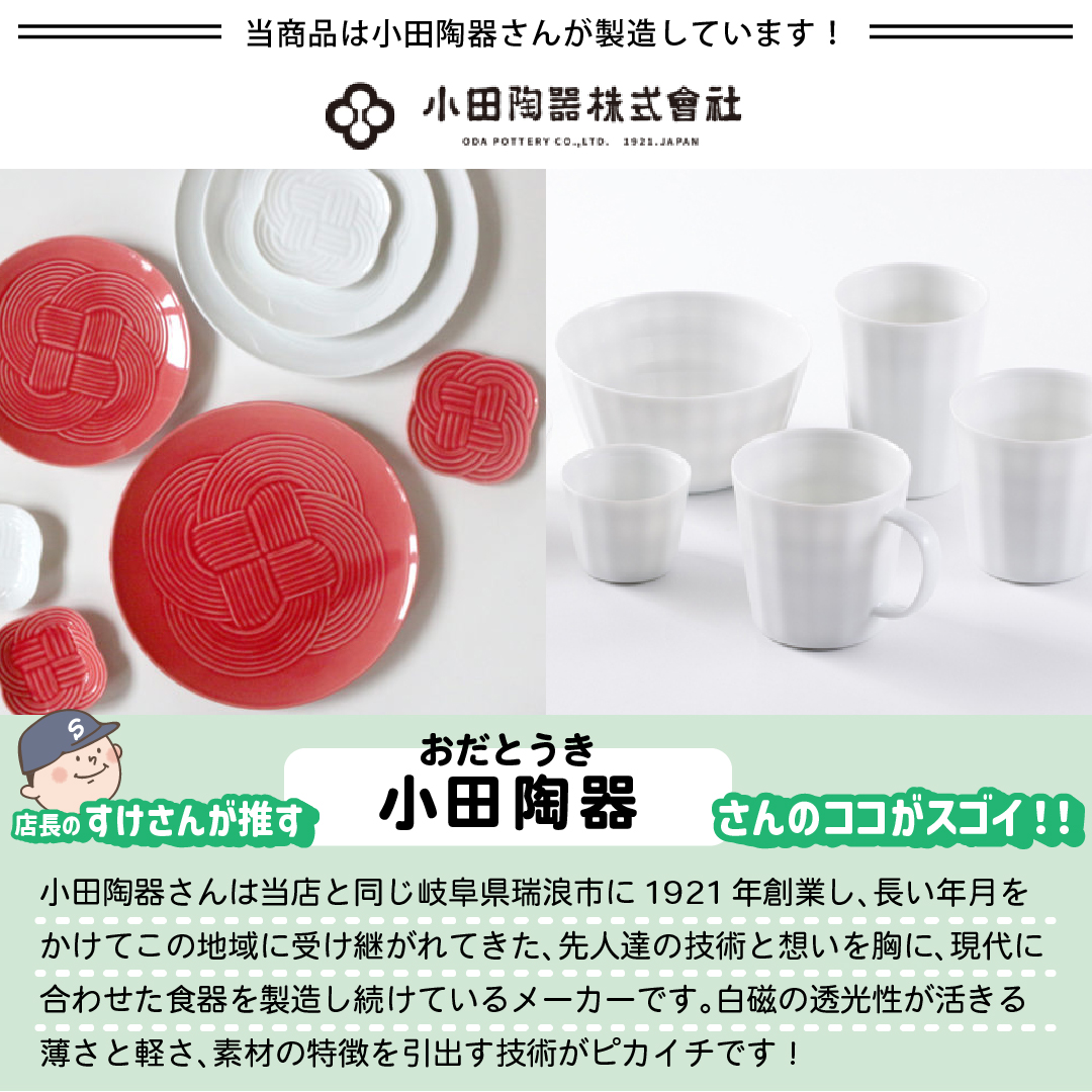 【美濃焼】 巴プレートL ホワイト 2枚セット 瑞浪市 / JS企画 小田陶器 セット 食器 プレート 皿 取皿 [AZAZ282]